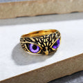 Personalized Retro Halloween Owl Titanium Steel Ring