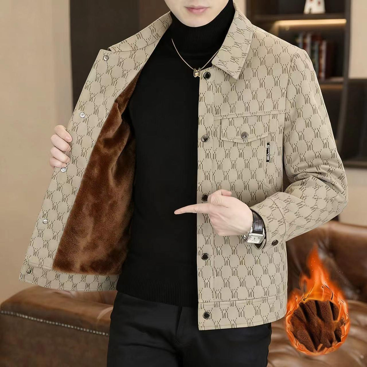 Stand-up Collar Casual High-end Wool Coat